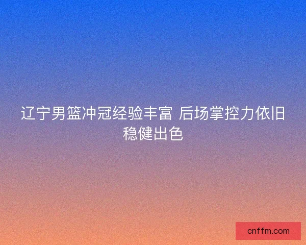 辽宁男篮冲冠经验丰富 后场掌控力依旧稳健出色 辽宁男篮冲冠经验丰富 后场掌控力依旧稳健出色
